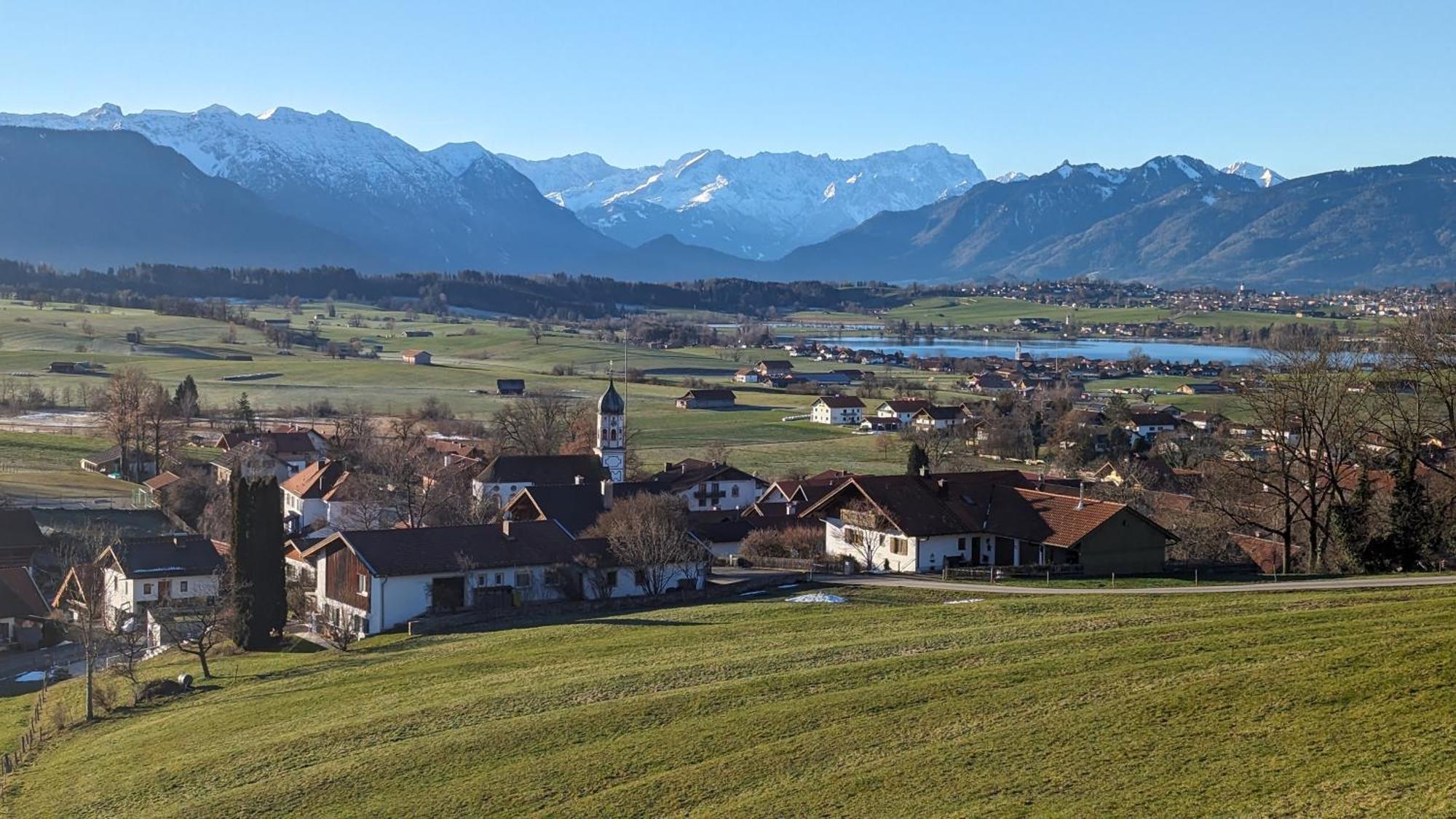 Liboria I Traumhafte Ferienwohnung In Aidling Am Riegsee Mit Atemberaubendem Panoramablick! Exteriör bild